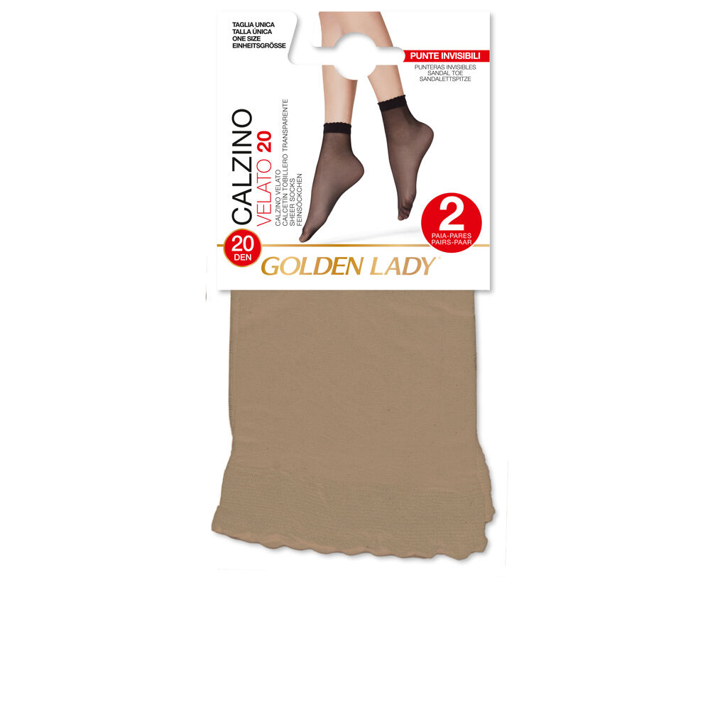 Golden Lady Calzino Velato 20 Denari 5L 2 Paia Nero - -