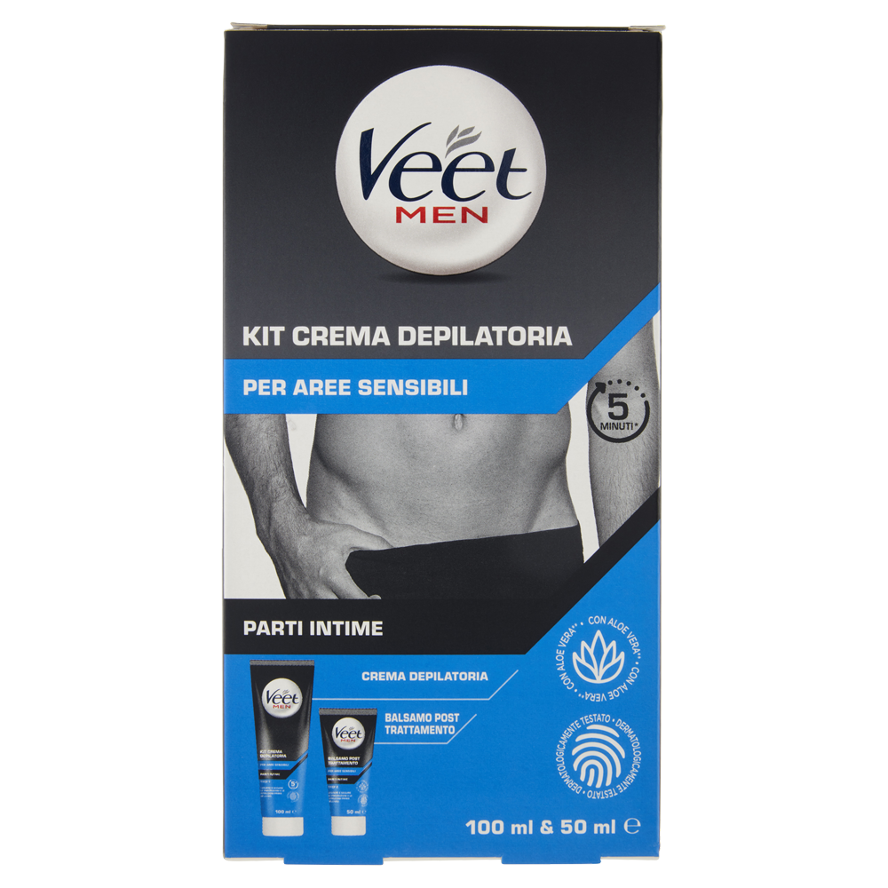 Veet Men Kit Crema Depilatoria per Parti Intime - -