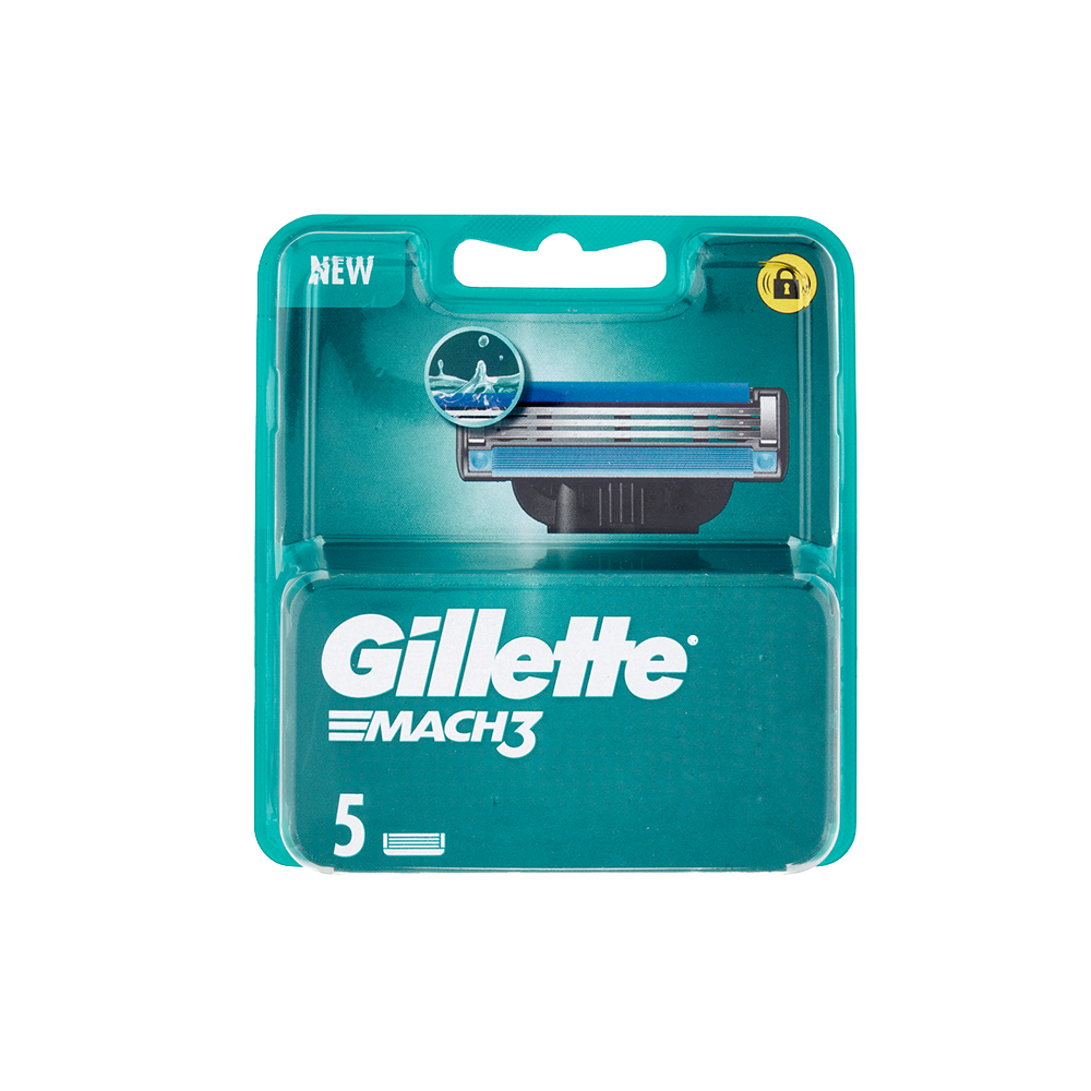 Gillette Mach3 Lame Standard x5 Ricariche - -