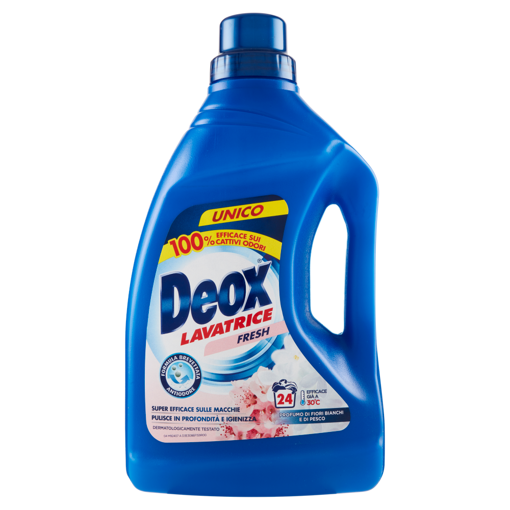 Deox Lavatrice Fresh Profumo di Fiori Bianchi e di Pesco 24 Lavaggi - -