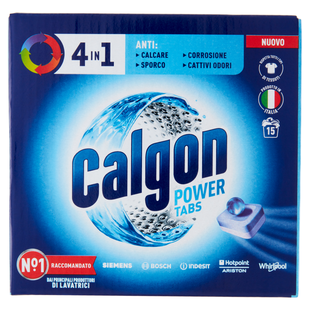 Calgon Power Tabs 4in1 Anticalcare lavatrice 15 Tabs - -