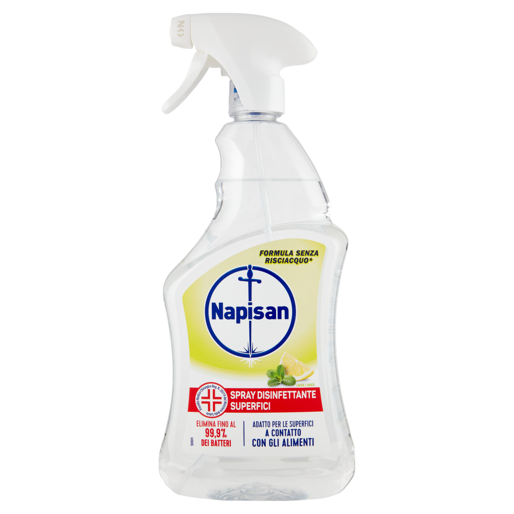 Napisan Spray Disinfettante Superfici Limone e Menta 740ml - -