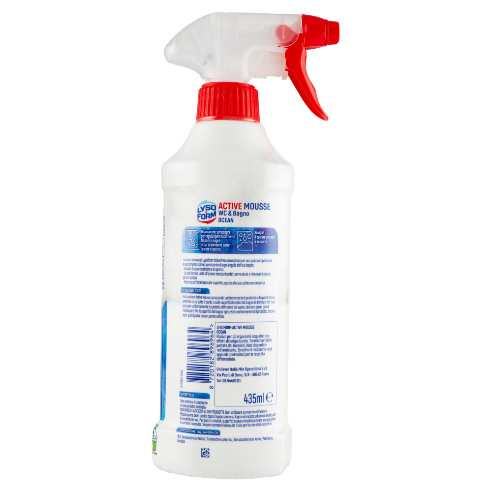 Lysoform Active Mousse Wc & Bagno Ocean 435 ml - -