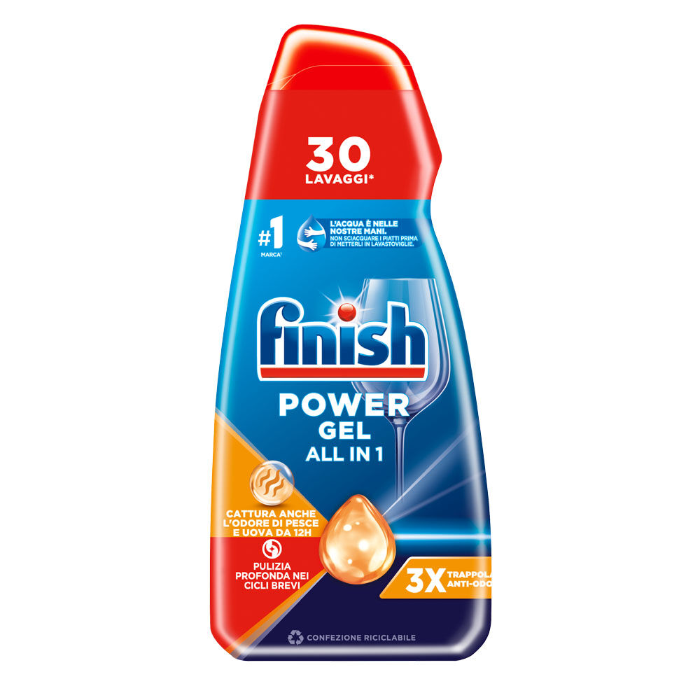 Finish Power Gel Antiodore Gel Lavastoviglie 30 Lavaggi - -