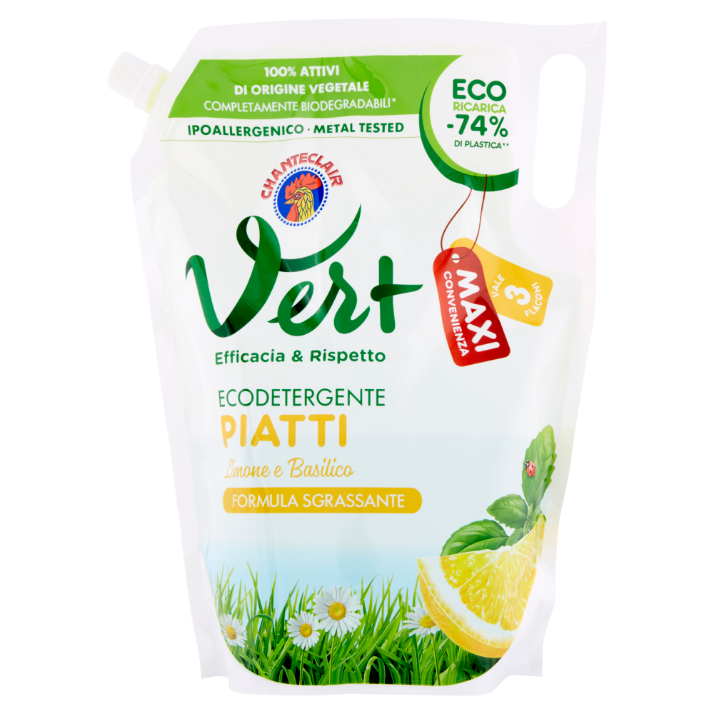 Chanteclair Vert Piatti Limone e Basilico Ecoricarica 1500 ml - -