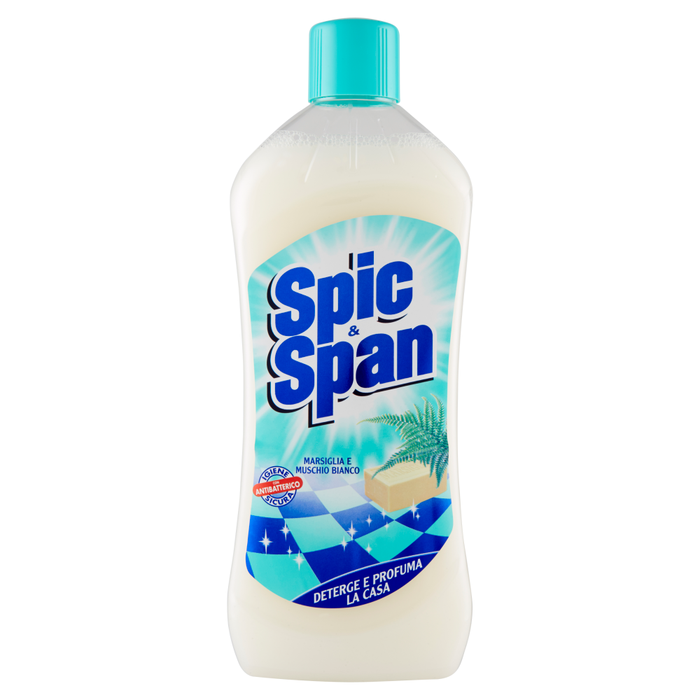 Spic & Span Detersivo Pavimenti Marsiglia e Muschio Bianco 1000 ml - -