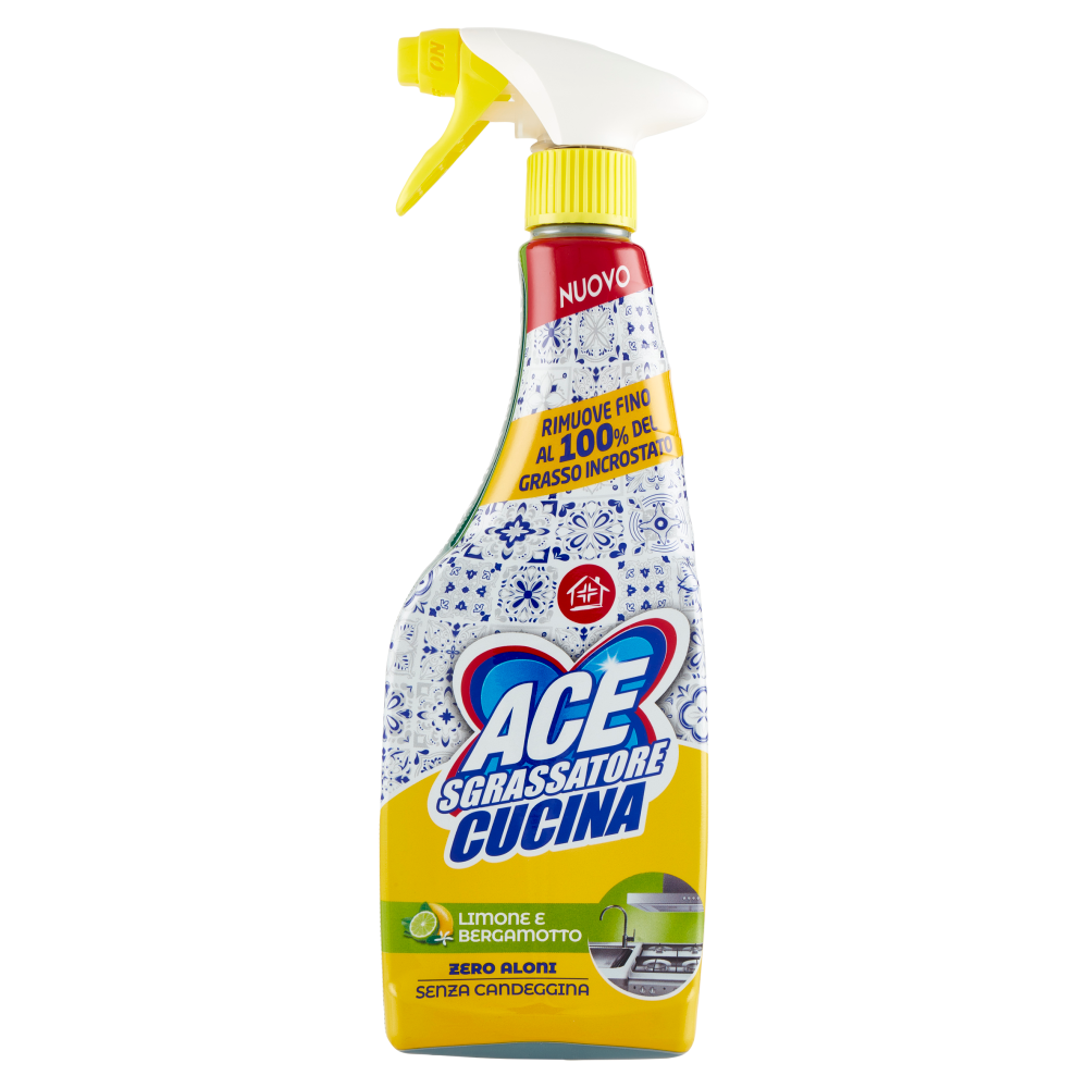 Ace Sgrassatore Cucina Limone e Bergamotto Senza Candeggina 600 ml - -