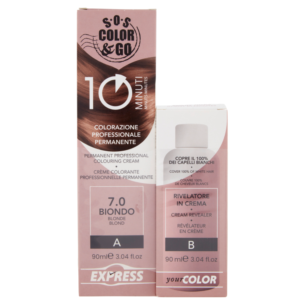 Alama SOS Colorazione Permanente e Rivelatore in Crema 7.0 Biondo 90ml - -