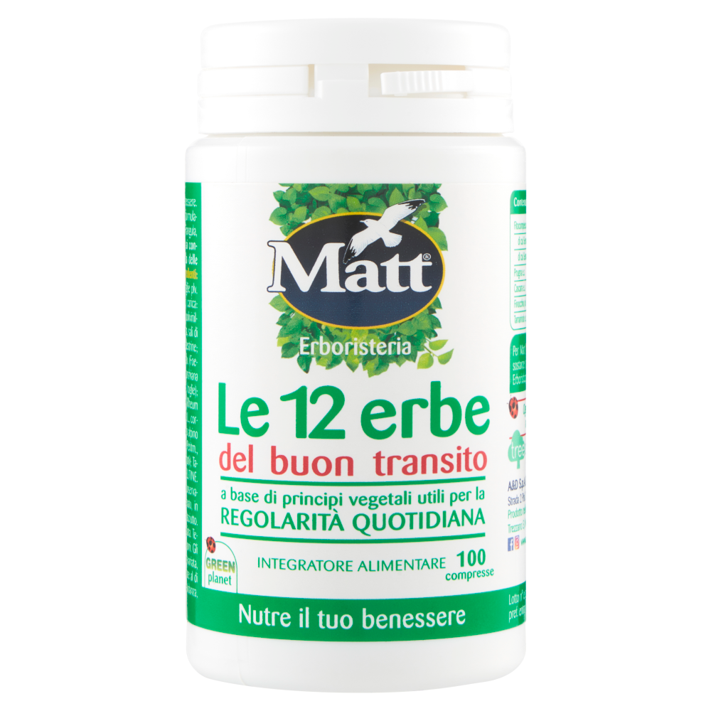 Matt Erbosisteria Le 12 Erbe del Buon Transito 100 Compresse - -