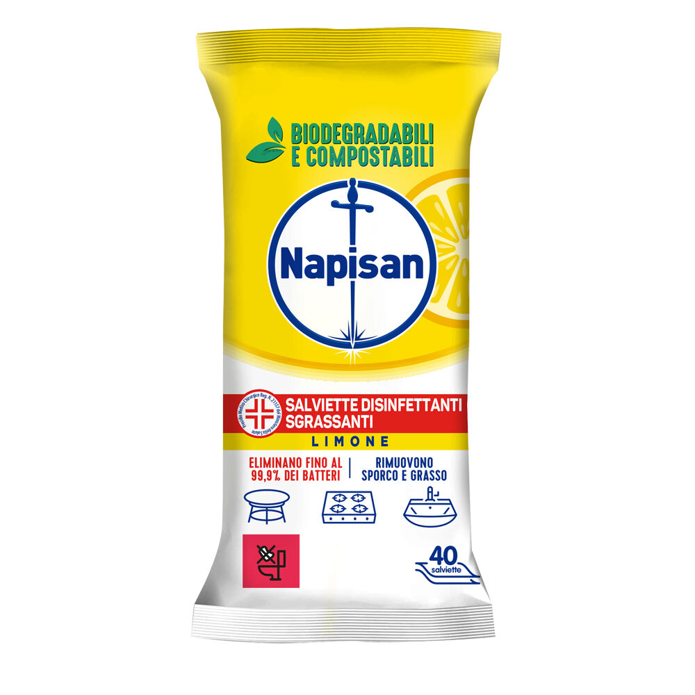 Napisan Igienizzanti Limone 40 Salviette - -