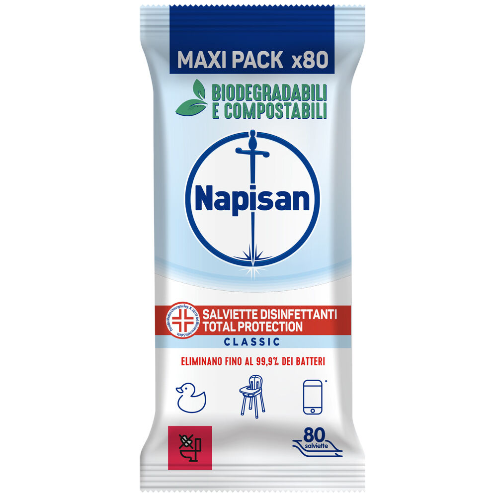 Napisan Igienizzanti Limone 80 Salviette - -