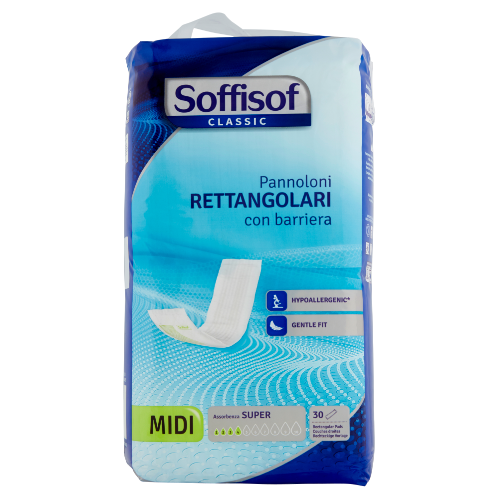 Soffisof Classic Pannoloni Rettangolari con Barriera Midi 30 Pezzi - -