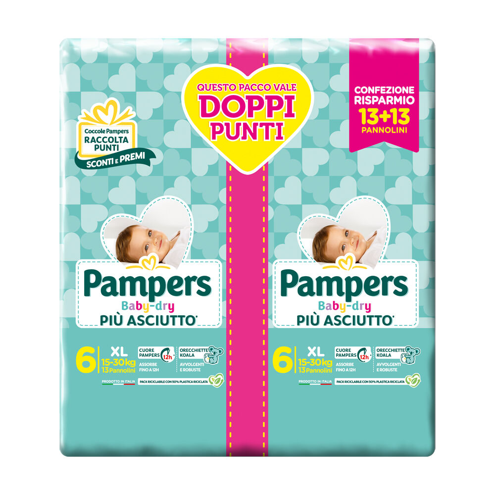Pampers Baby Dry Duo XL 26 Pannolini - -