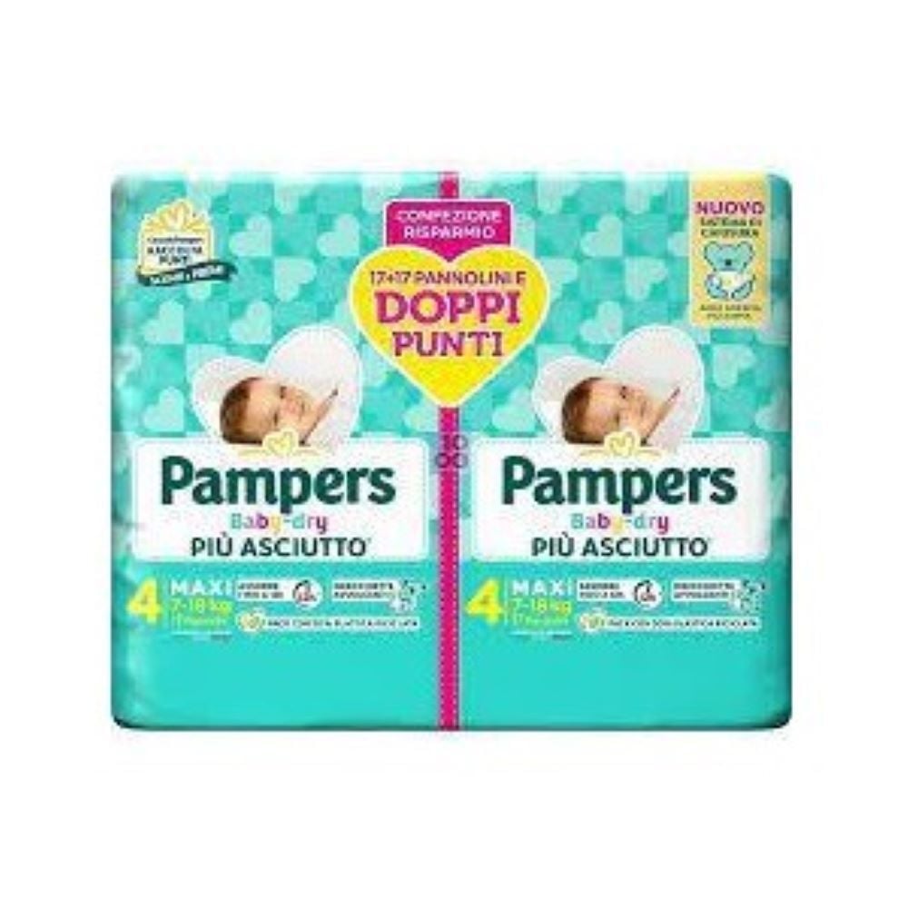 Pampers Baby Dry Duo Maxi 34 Pannolini - -