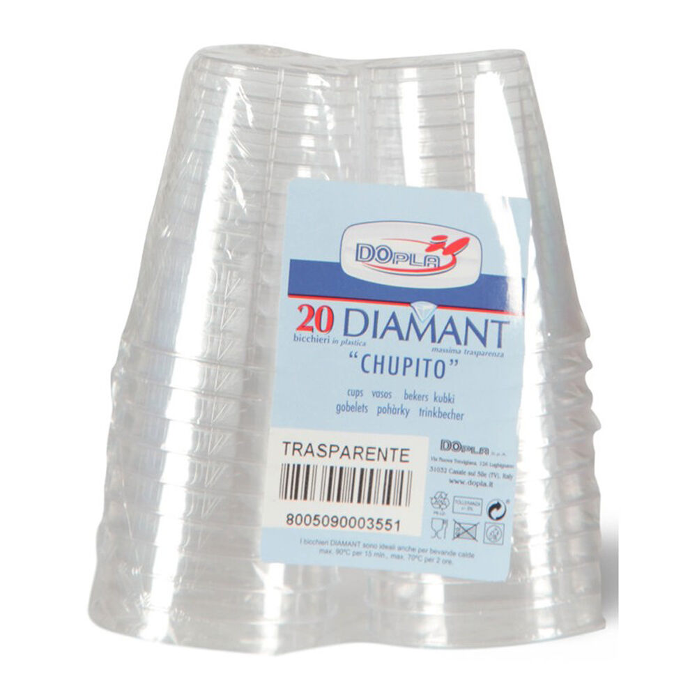 Dopla Bicchieri Chupito Trasparenti 50ml 20 pezzi - -