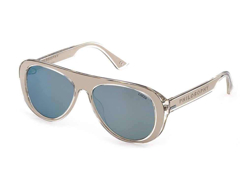 Lozza Donna Sl4255V Philosophy Piper 880X Occhiali Da Sole Acetato Palladio Blu Pilot Normale