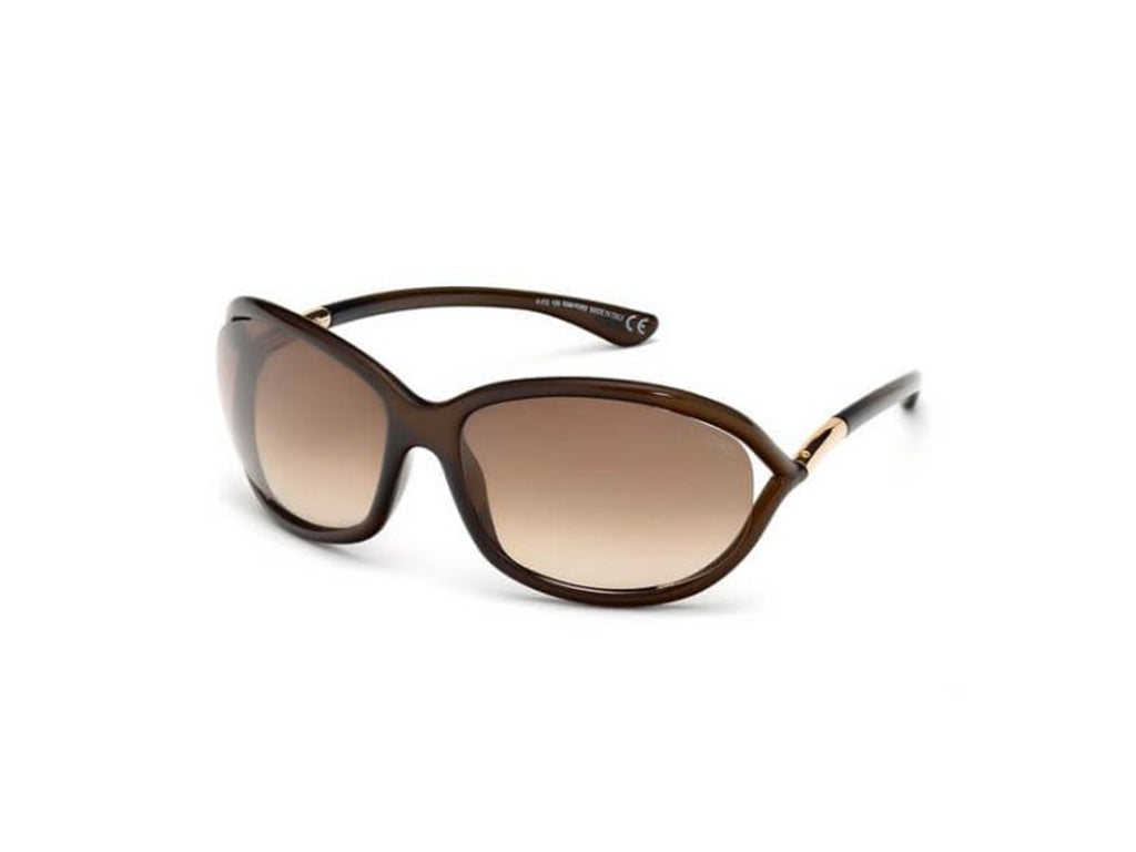 Tom Ford Donna Ft0008 Jennifer 48F Occhiali Da Sole Iniettato Marrone Marrone Geometrica Normale Sfumato