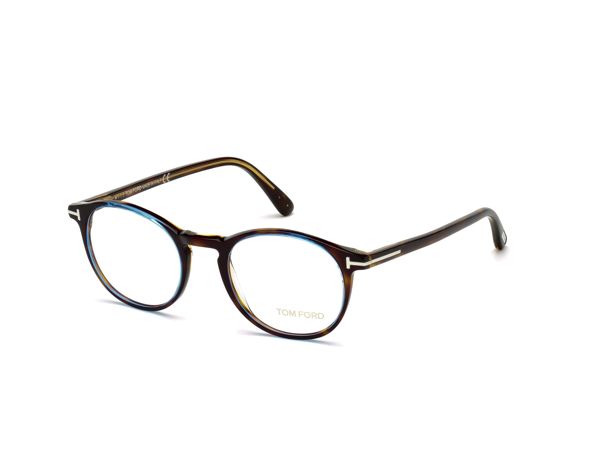 Tom Ford Uomo Ft5294 56 Montature Da Vista Acetato Havana  Rotonda Normale