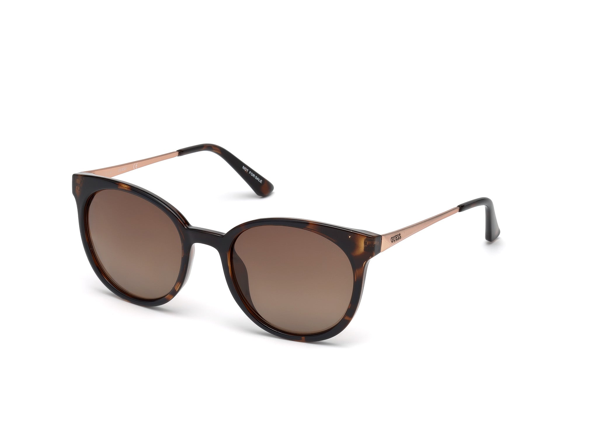 Guess Donna Gu7503 52H Occhiali Da Sole Iniettato   Rotonda Polarizzata