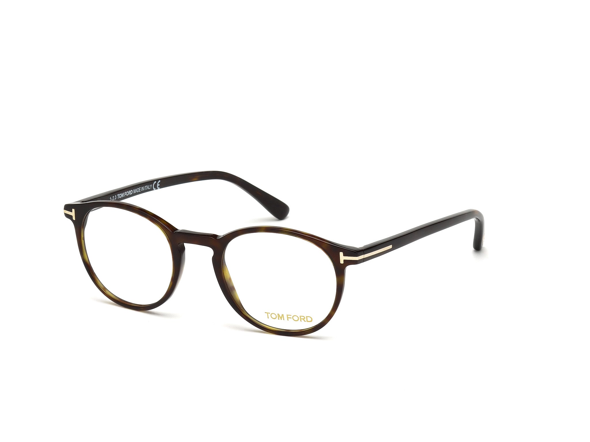 Tom Ford Uomo Ft5294 52 Montature Da Vista Acetato Havana  Rotonda Normale