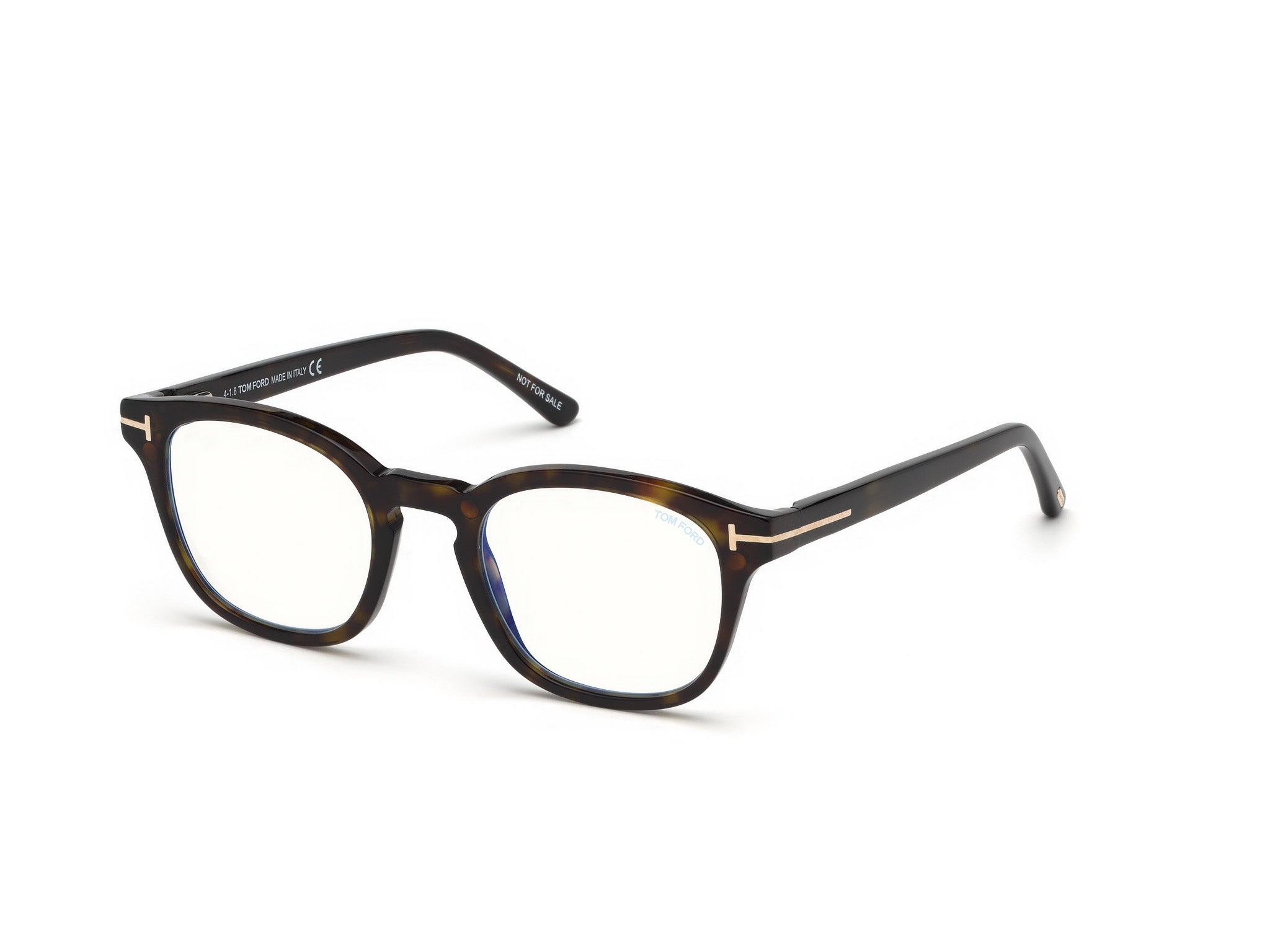 Tom Ford Uomo Ft5532-B 52E Montature Da Vista Acetato Havana Scuro  Geometrica Normale