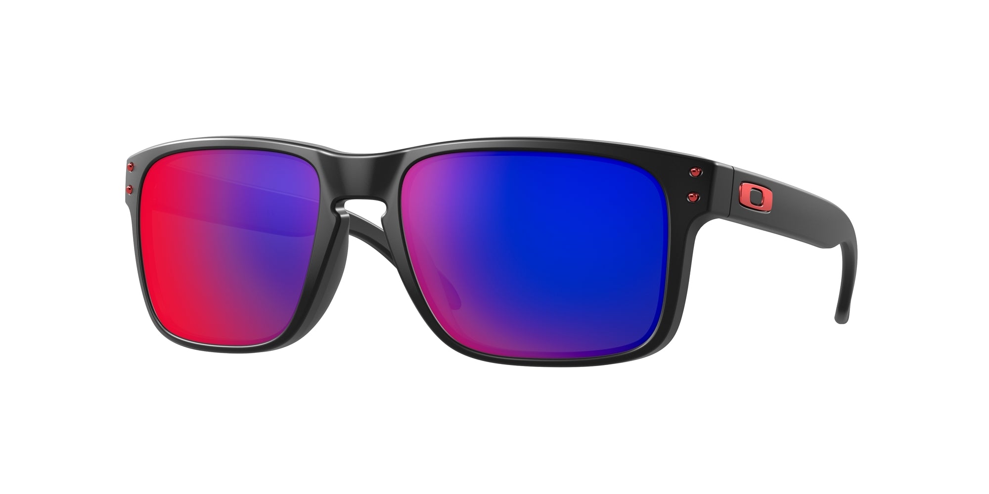 Oakley Uomo Oo9102 Holbrook 910236 Occhiali Da Sole O_Matter Nero Positive Red Iridium Squadrata Normale Prizm Iridium