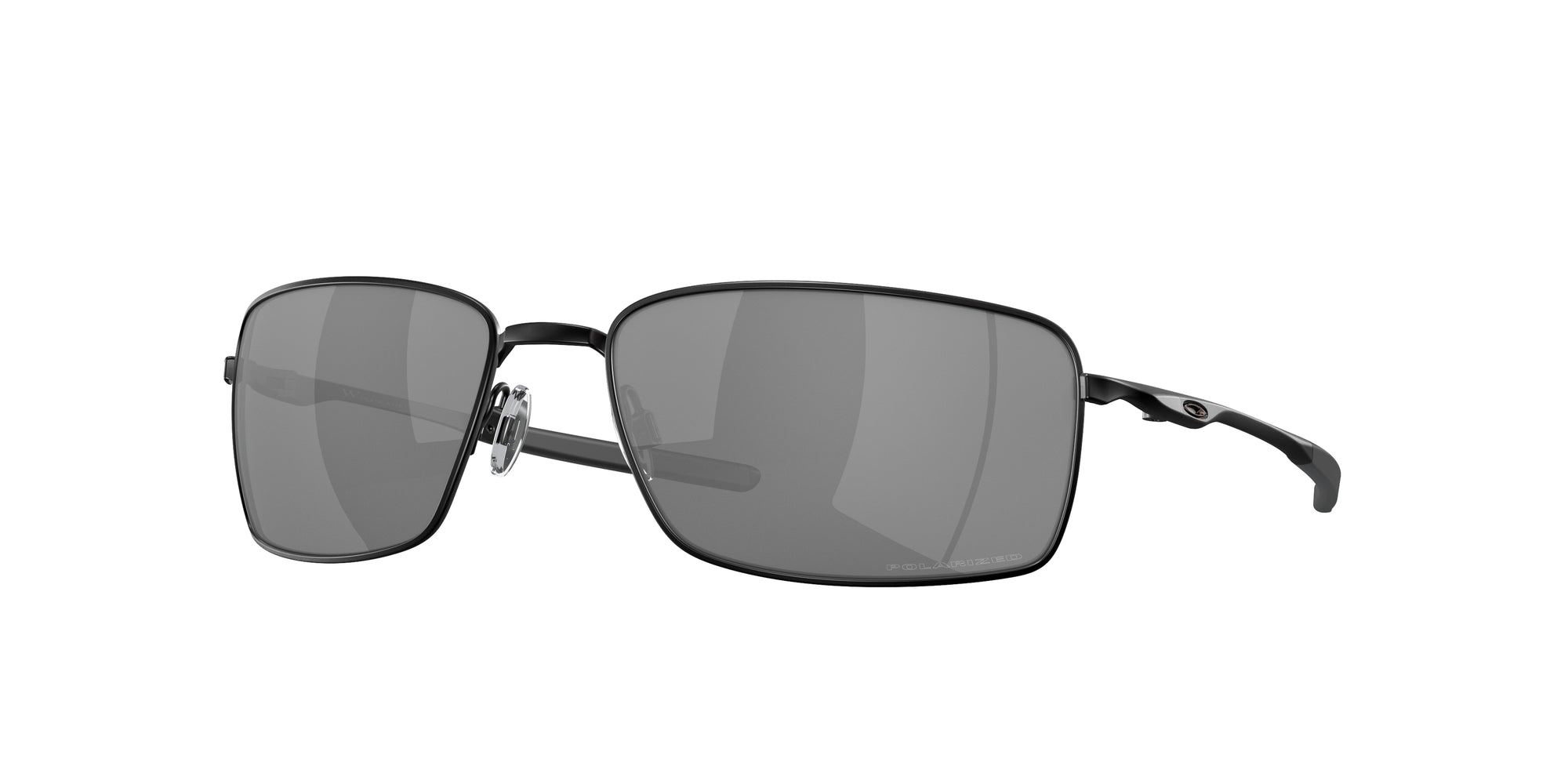 Oakley Uomo Oo4075 Square Wire 407505 Occhiali Da Sole Metallo Nero Grigio Squadrata Polarizzata Prizm Iridium