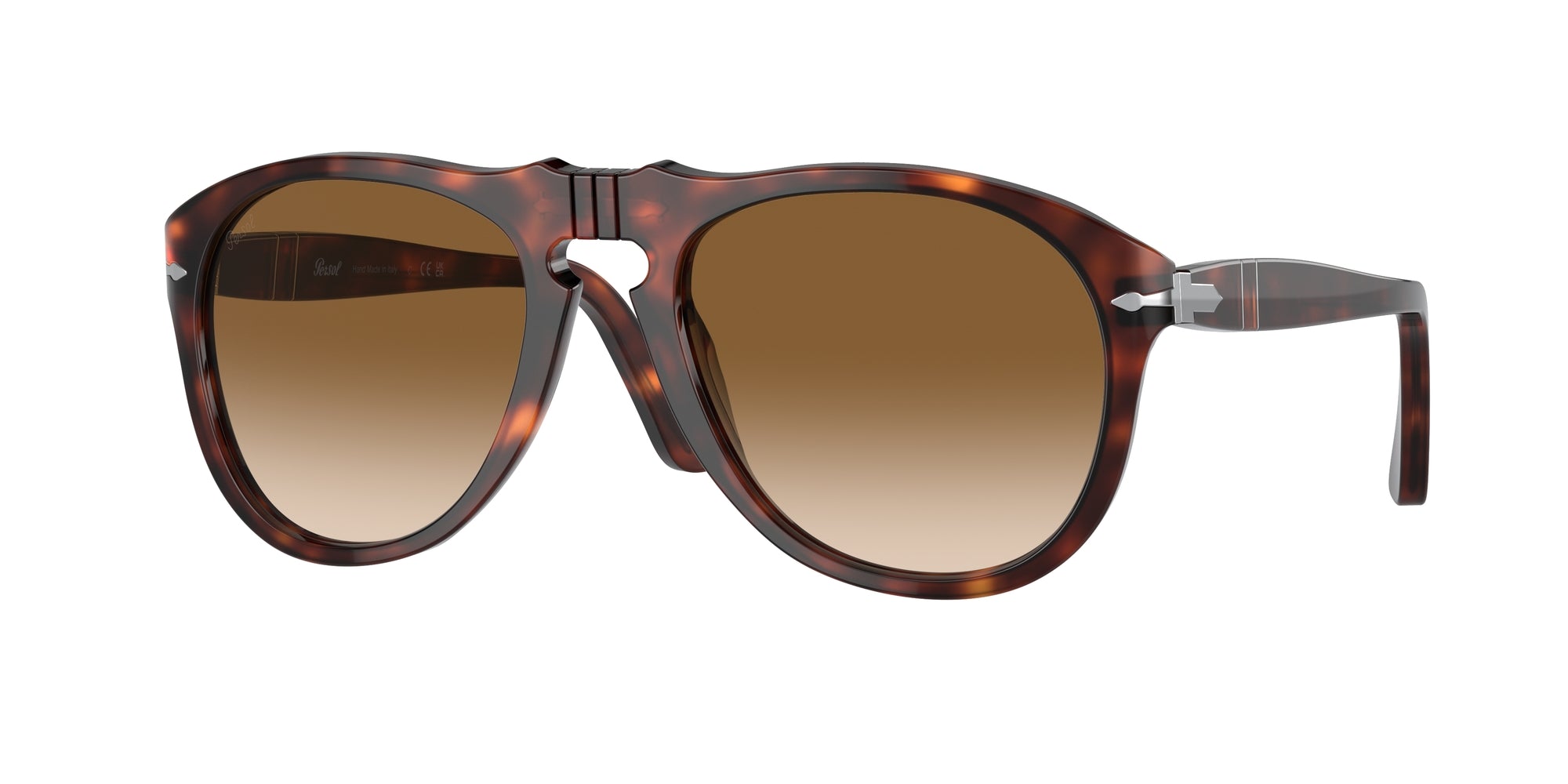 Persol Uomo Po0649 24/51 Occhiali Da Sole Acetato Havana  Pilot Normale