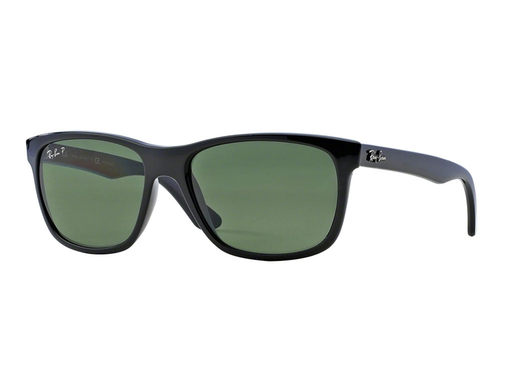 Ray - Ban Uomo Rb4181 Rb4181 601/9A Occhiali Da Sole Iniettato Nero G15 Squadrata Polarizzata