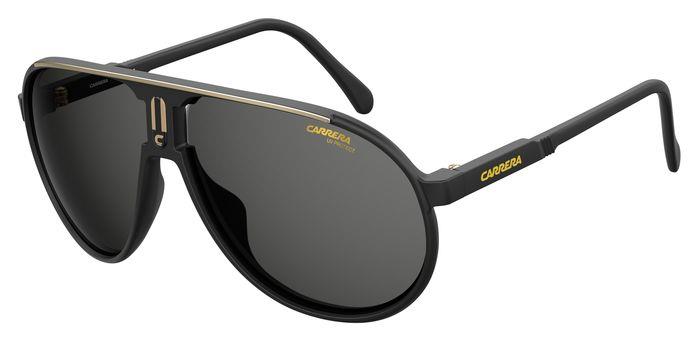 Carrera Unisex Champion/N 003/Ir Occhiali Da Sole Plastica Nero-Opaco Grigio Pilot Normale Sfumato