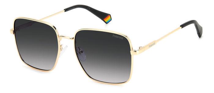 Polaroid Donna Pld 6194/S/X J5G/Wj Occhiali Da Sole Metallo Oro Grigio Squadrata Polarizzata Sfumato