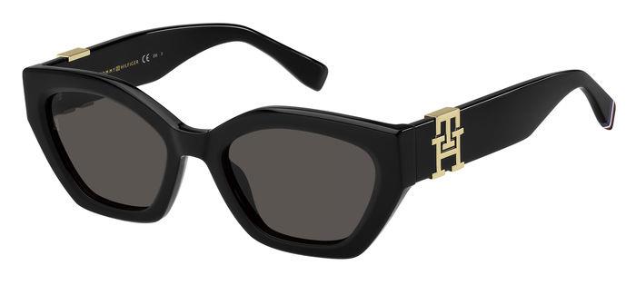 Tommy Hilfiger Donna Th 1979/S 807/Ir Occhiali Da Sole Acetato Nero Grigio Cat Eye