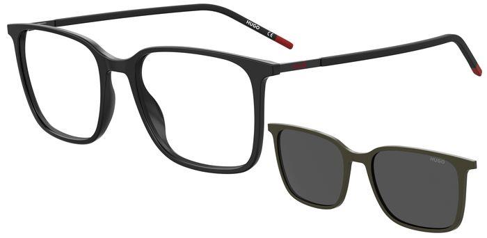 Hugo Boss Uomo Hg 1270/Cs 807/Ir Montature Da Vista Iniettato Nero Grigio Squadrata Clip-On