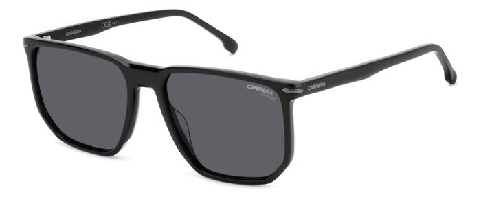Carrera Uomo Carrera 329/S 08A/M9 Occhiali Da Sole Acetato Nero Grigio Geometrica Polarizzata