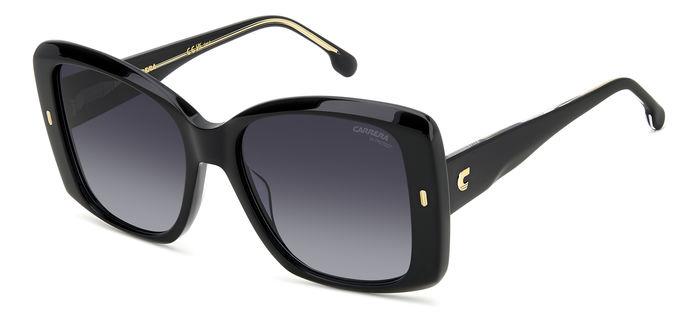 Carrera Donna Carrera 3030/S 807/9O Occhiali Da Sole Acetato Nero Grigio Squadrata Normale Sfumato