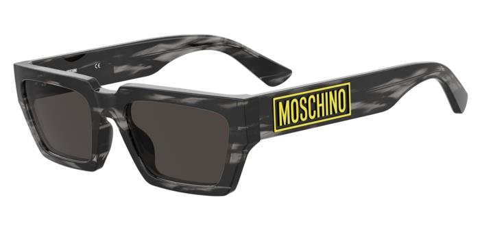 Moschino Uomo Mos166/S 2W8/Ir Occhiali Da Sole Acetato Corno Grigio Grigio Squadrata