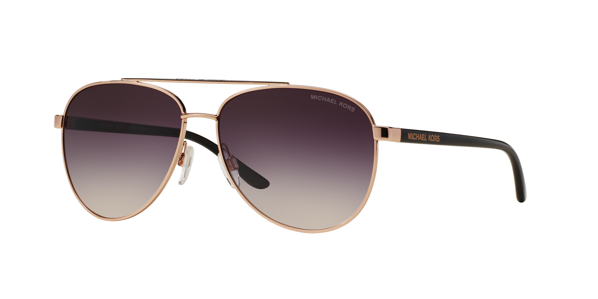 Michael Kors Donna Mk5007 Hvar 109936 Occhiali Da Sole Metallo Oro Grigio Pilot Normale Sfumato