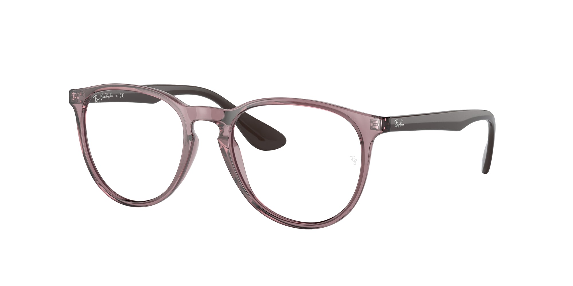 Ray - Ban Donna Rx7046 Erika 8139 Montature Da Vista Iniettato Viola Trasparente Rotonda Normale
