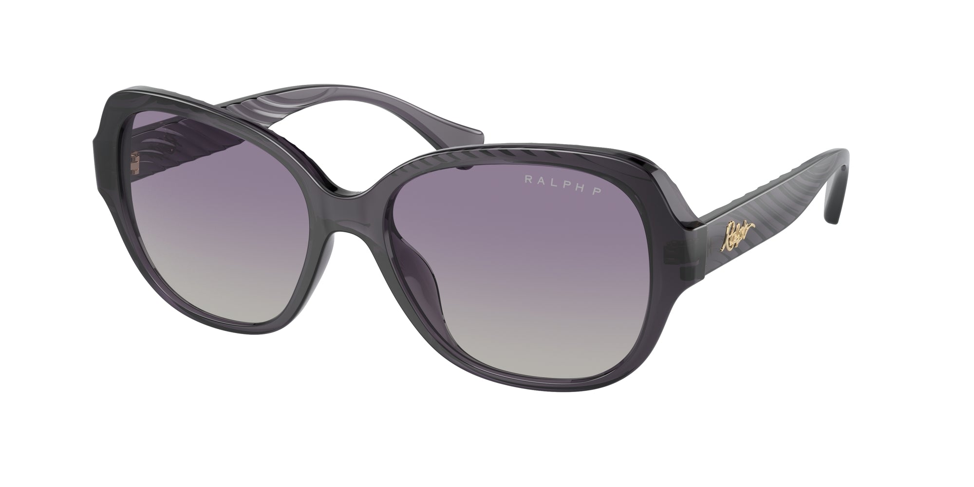Ralph Lauren Donna Ra5316U  61588J Occhiali Da Sole Iniettato Viola Viola Rotonda Polarizzata Sfumato