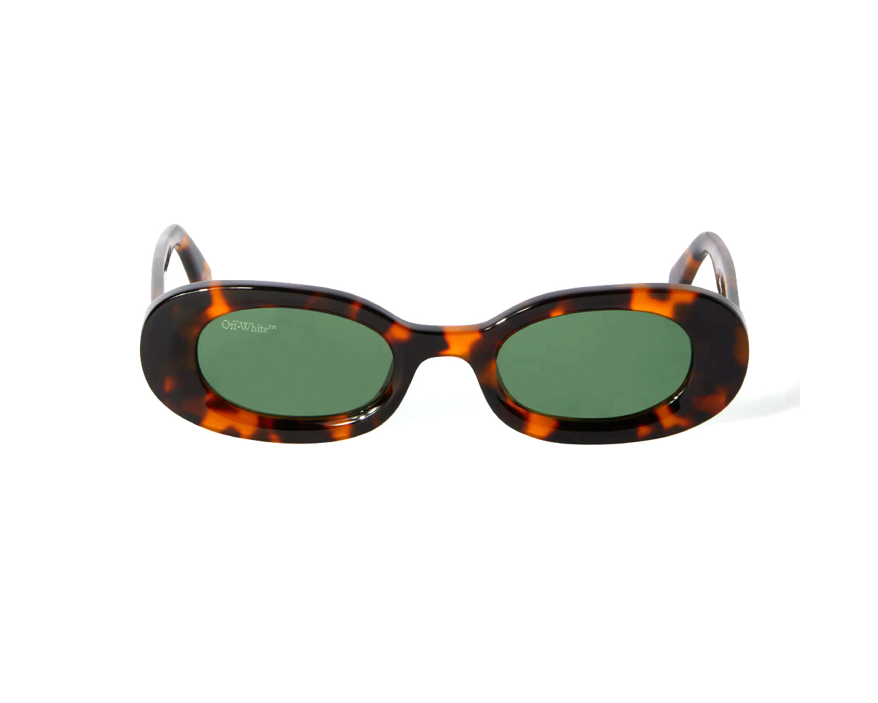 Off-White Unisex Oeri087 Amalfi 6055 Havana Occhiali Da Sole Acetato Havana Verde Rotonda Normale