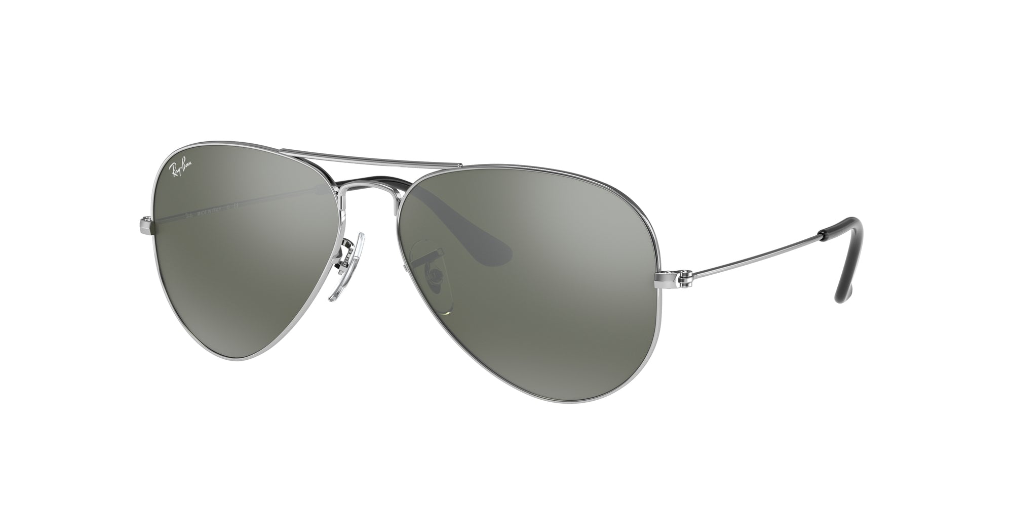 Ray - Ban Unisex Rb3025 Aviator W3275 Occhiali Da Sole Metallo Argento Grigio Pilot Normale
