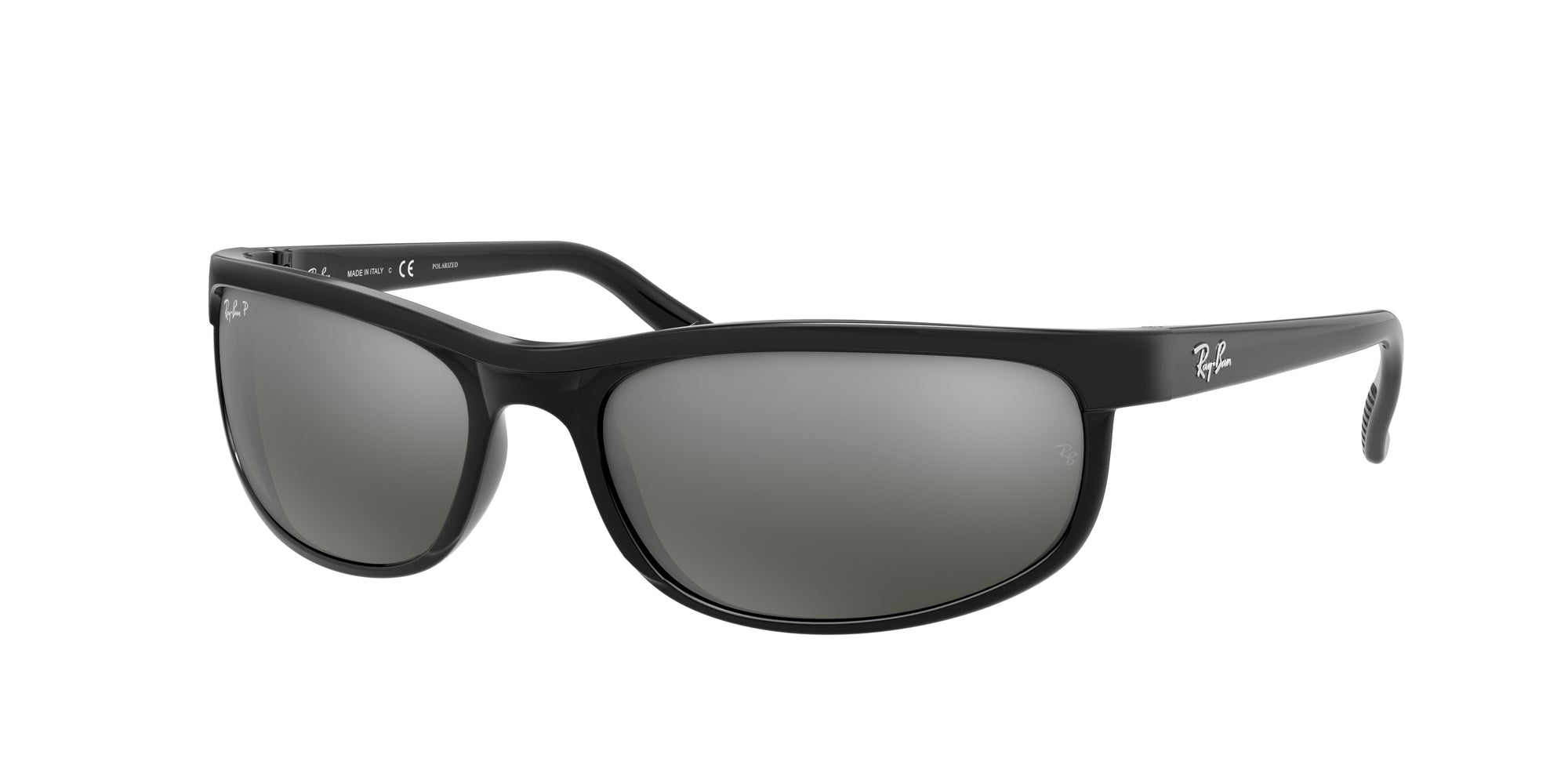 Ray - Ban Unisex Rb2027 Predator 2 601/W1 Occhiali Da Sole Nylon Nero Grigio Squadrata Polarizzata