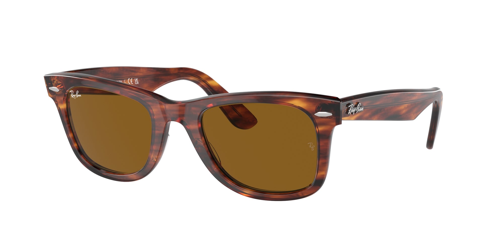 Ray - Ban Unisex Rb2140 Wayfarer 954 Occhiali Da Sole Acetato Marrone  Squadrata Normale