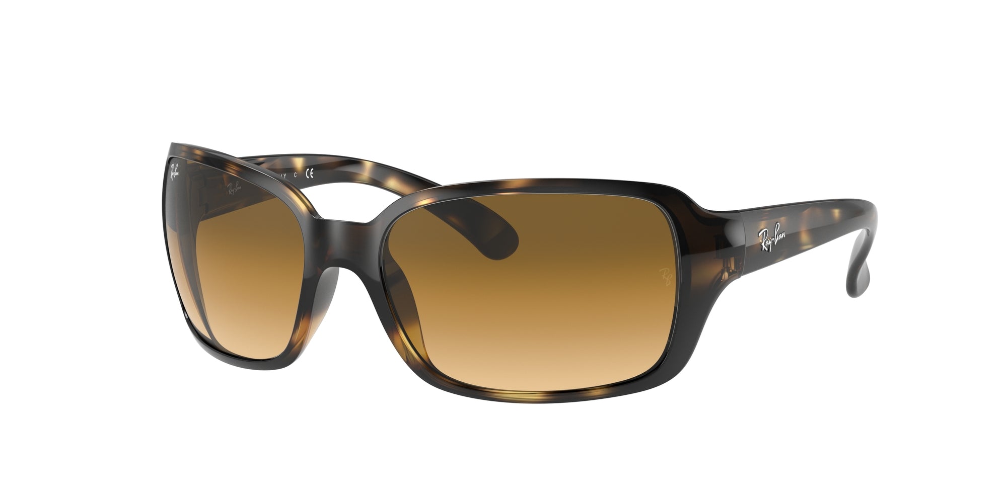 Ray - Ban Donna Rb4068 Rb4068 710/51 Occhiali Da Sole Iniettato Tartaruga  Squadrata Normale Sfumato
