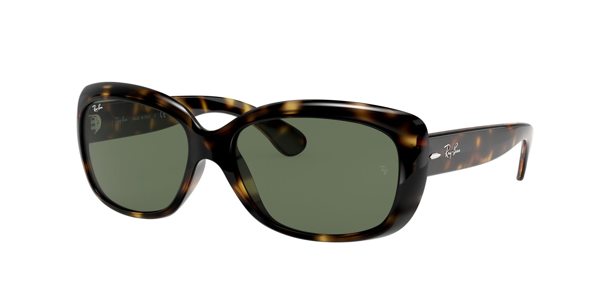Ray - Ban Donna Rb4101 Jackie Ohh 710 Occhiali Da Sole Iniettato Tartaruga Verde Farfalla Normale