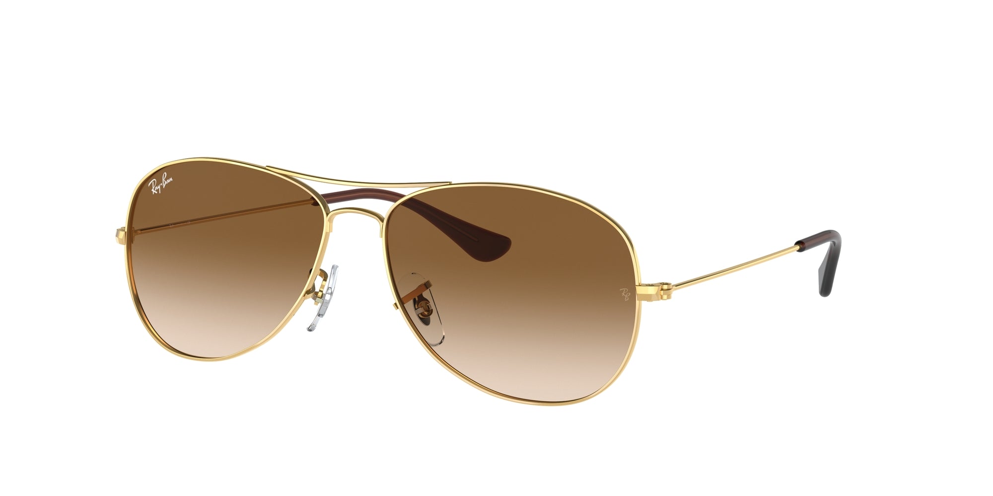 Ray - Ban Uomo Rb3362 Cockpit 001/51 Occhiali Da Sole Metallo Oro  Pilot Normale Sfumato