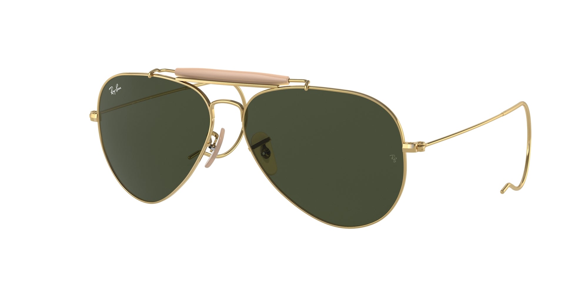 Ray - Ban Unisex Rb3030 Outdoorsman I L0216 Occhiali Da Sole Metallo Oro G15 Pilot Normale