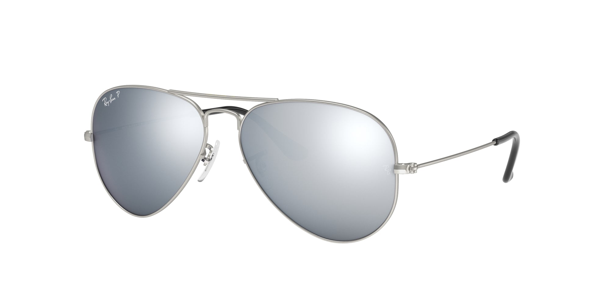 Ray - Ban Unisex Rb3025 Aviator 019/W3 Occhiali Da Sole Metallo Argento Grigio Pilot Polarizzata