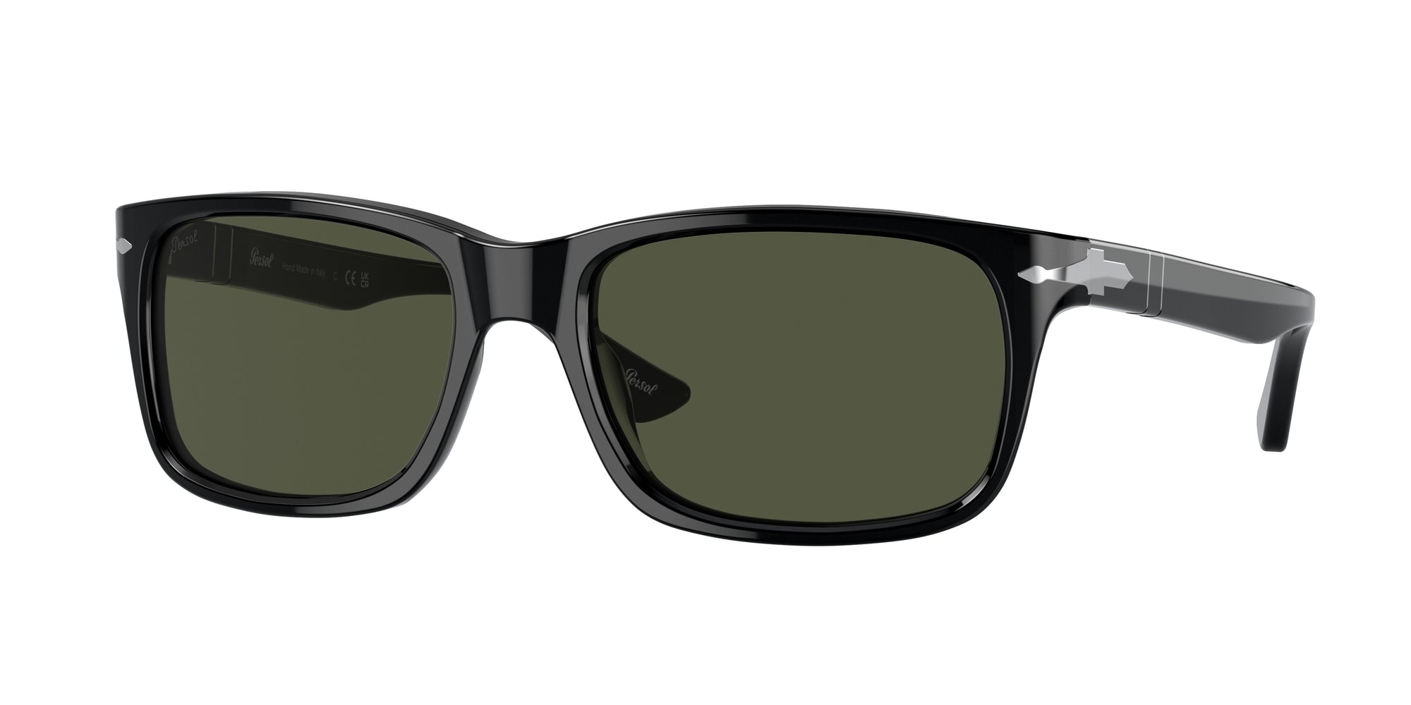 Persol Uomo Po3048S 95/31 Occhiali Da Sole Plastica Nero  Geometrica