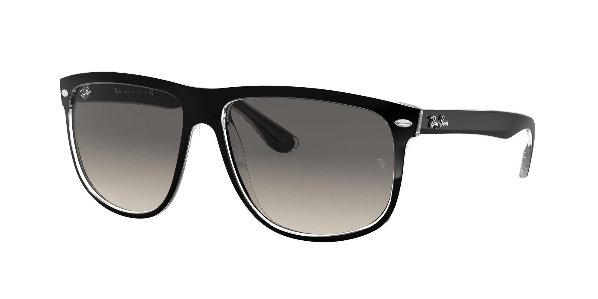 Ray - Ban Uomo Rb4147 Boyfriend 603971 Occhiali Da Sole Nylon Nero Grigio Squadrata Normale Sfumato